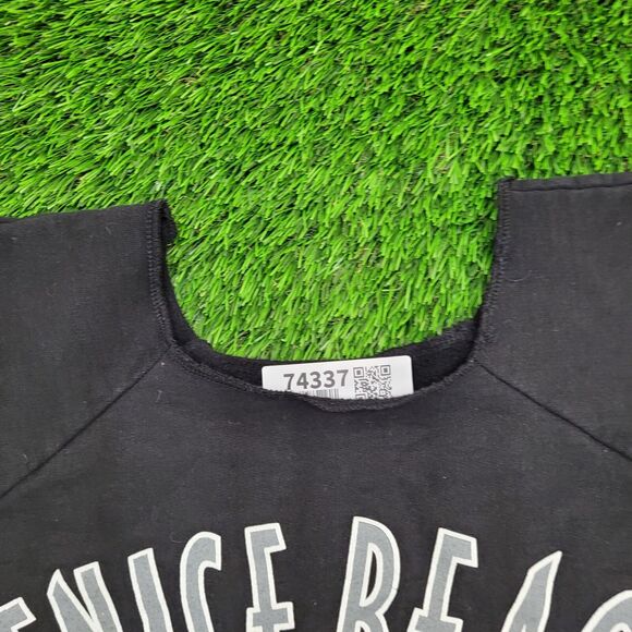 Vintage 90s Venice Beach Sweatshirt Womens 2XL 25x16 Black - Picture 8 of 10